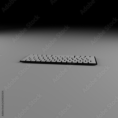 Teclado informático sin rotulación en múltiples colores
