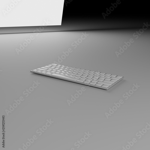 Teclado informático sin rotulación en múltiples colores
