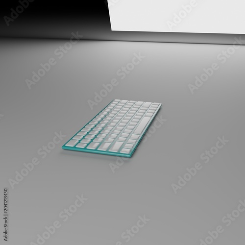 Canvastavla Teclado informático sin rotulación en múltiples colores