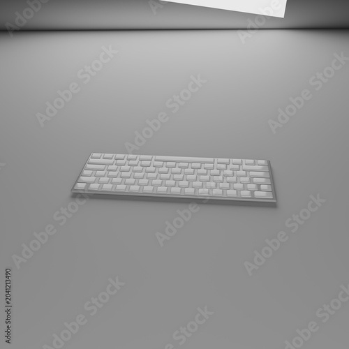 Принти на полотні Teclado informático sin rotulación en múltiples colores