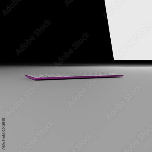 Teclado informático sin rotulación en múltiples colores