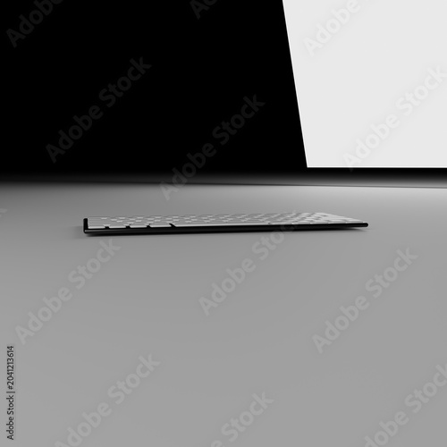 Teclado informático sin rotulación en múltiples colores