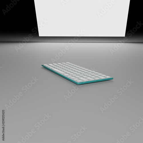 Billede på lærred Teclado informático sin rotulación en múltiples colores