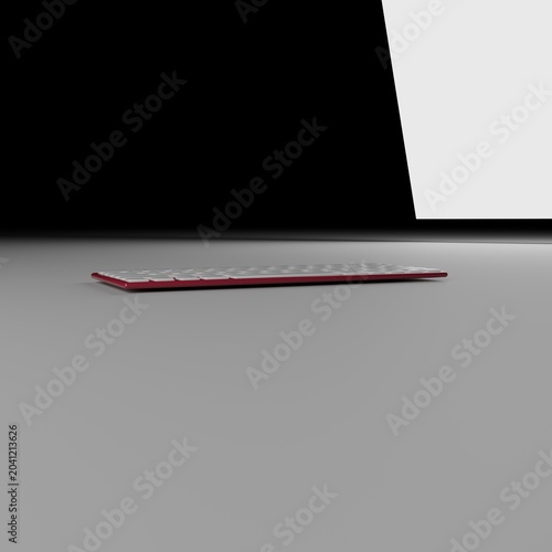 Foto Teclado informático sin rotulación en múltiples colores