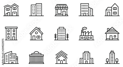 Foto Building Icons Set