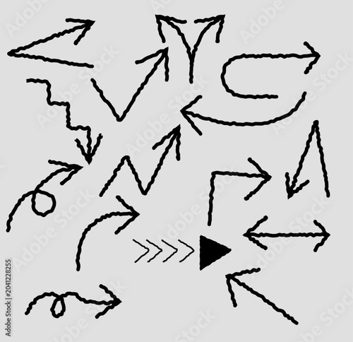 Bild auf Leinwand Arrows set down left right up arrows with white background