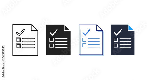 Tableau sur toile Collection of stylized vector icons illustrating a mysterious character with a c