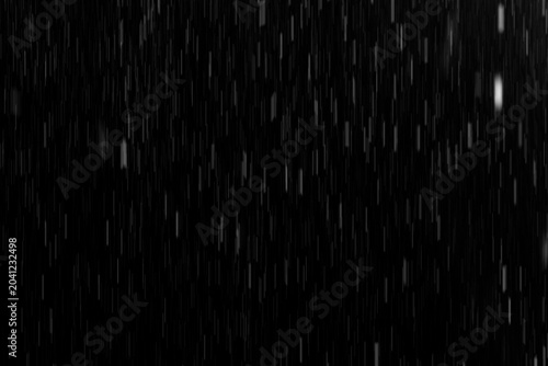Cuadro en lienzo Realistic falling snow with snowflakes  Winter dark background for Christmas or New Year card