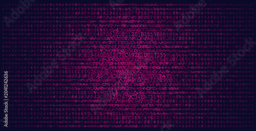 Foto Convergent Data Stream - Spherical Binary Logic Distribution and Centralized Net
