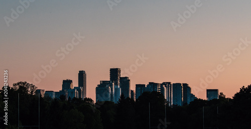 Toronto skyline at dusk