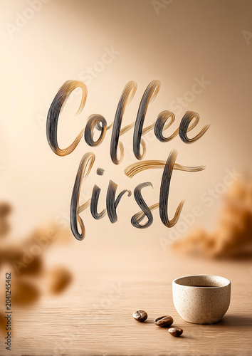 Savoring morning moments with a cozy cup of coffee and a warm message of joy