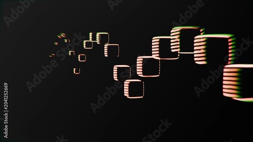 abstract looping 3d shape background wallpaper