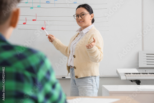 Female teacher giving lesso...