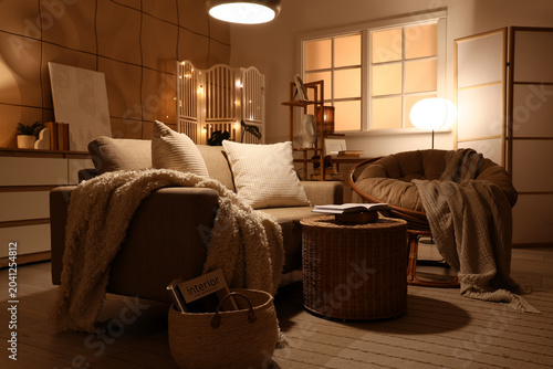 Interior of living room wit...