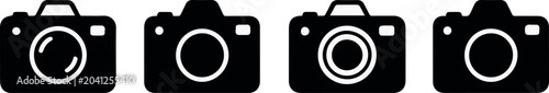 Φωτογραφία Camera icon set for photography tutorial materials
