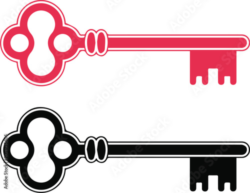 Cuadro en lienzo Key symbol for property access and real estate