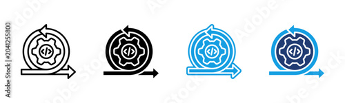 Agile icon multiple style collection