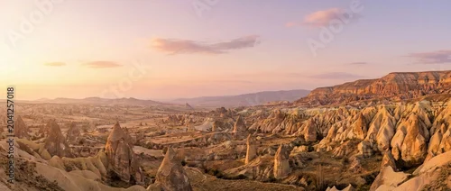 Panel kuchenny z motywem Volcanic Rock Formations Goreme Valley Cappadocia Turkey Cultural Tourism Site