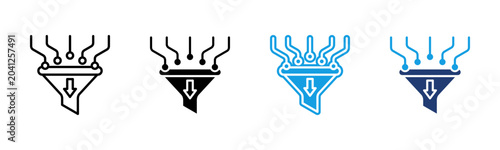 Traffic Filter icon multiple style collection