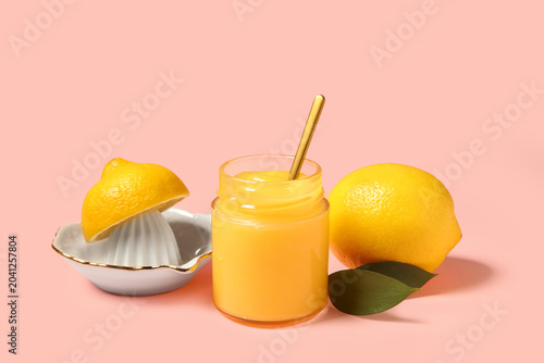 Jar of delicious lemon curd...