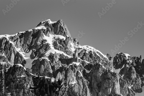 Fotografie Alpine travel scene in Chamonix Mont Blanc, Auvergne Rhone Alpes, France