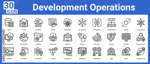 Development Operations icon pack and collection