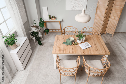 Interior of light dining ro...