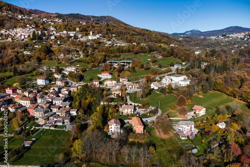 Hillside Village: A Drone’s Eye View of an Italian Village and Its Scenic Surroundings