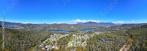 Obraz na plátně Spectacular aerial panorama of Eildon Victoria Australia
