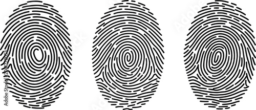 Tableau sur toile fingerprint forensic identity marks ridge whorl loop vector