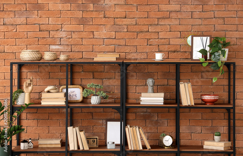 Stylish industrial bookshel...