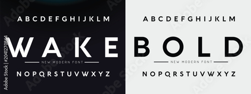 Obraz na plátně Design Modern abstract digital alphabet font