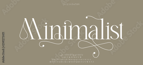 Konstfotografi Elegant modern alphabet font