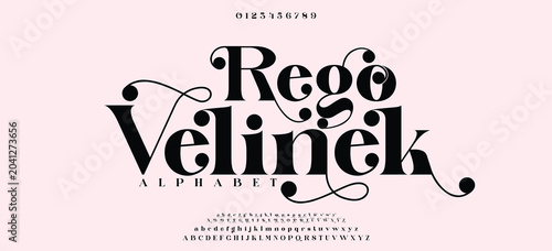 Konstfotografi Elegant modern alphabet font