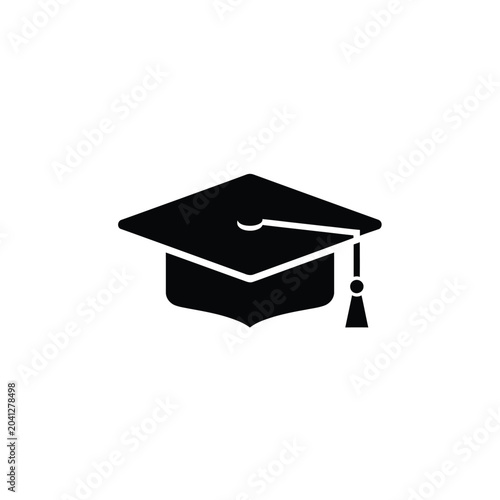 Fotografía Graduation Cap Icon Symbol.