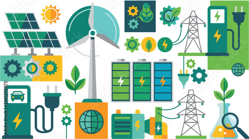 Sustainable Energy Solutions and Eco-Friendly Power Generation Technology with Green Devices and Clean Electricity Infrastructure