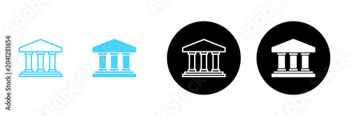 Bank icon vector. Bank sign and symbol, museum, university