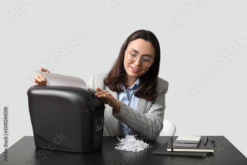 Secretary destroying docume...