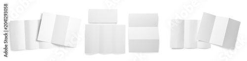 Set of blank brochures on w...