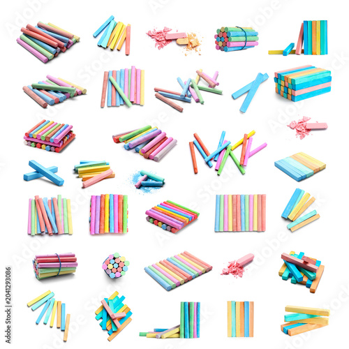 Set of many colorful pieces...