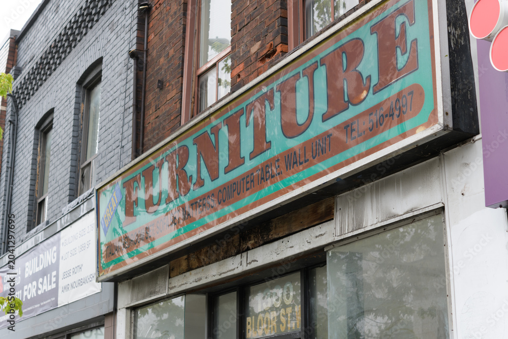 Naklejka premium old ghost sign of 