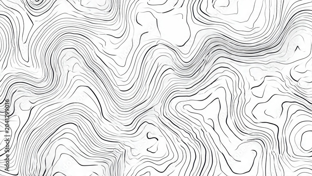 Fototapeta premium Topographic Map Contour Lines Pattern