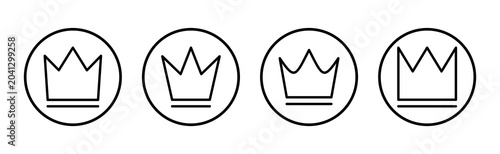 Foto Crown icon vector illustration. crown sign and symbol
