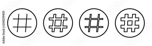 Hashtag icon vector illustration. hashtag sign and symbol