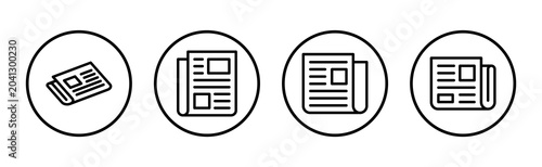 Foto Newspaper icon vector illustration. news paper sign and symbolign