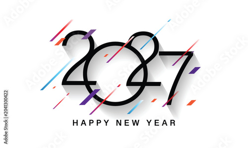 Creative Geometric 2027 New Year Background