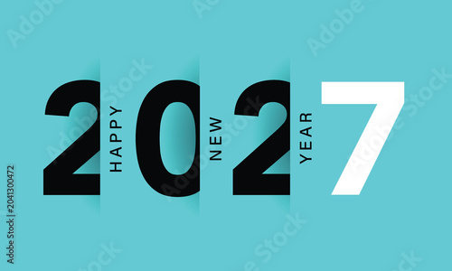 Stylish Minimalist 2027 Celebration Typography