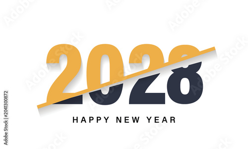 Modern Split Style Happy New Year 2028 Design