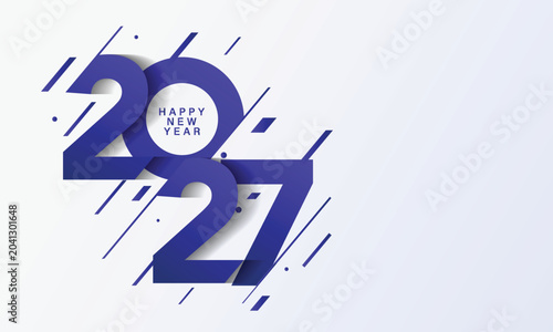 Futuristic 2027 Celebration Graphic Design