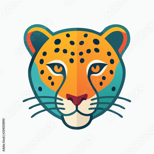 Stylized Cheetah Face Icon